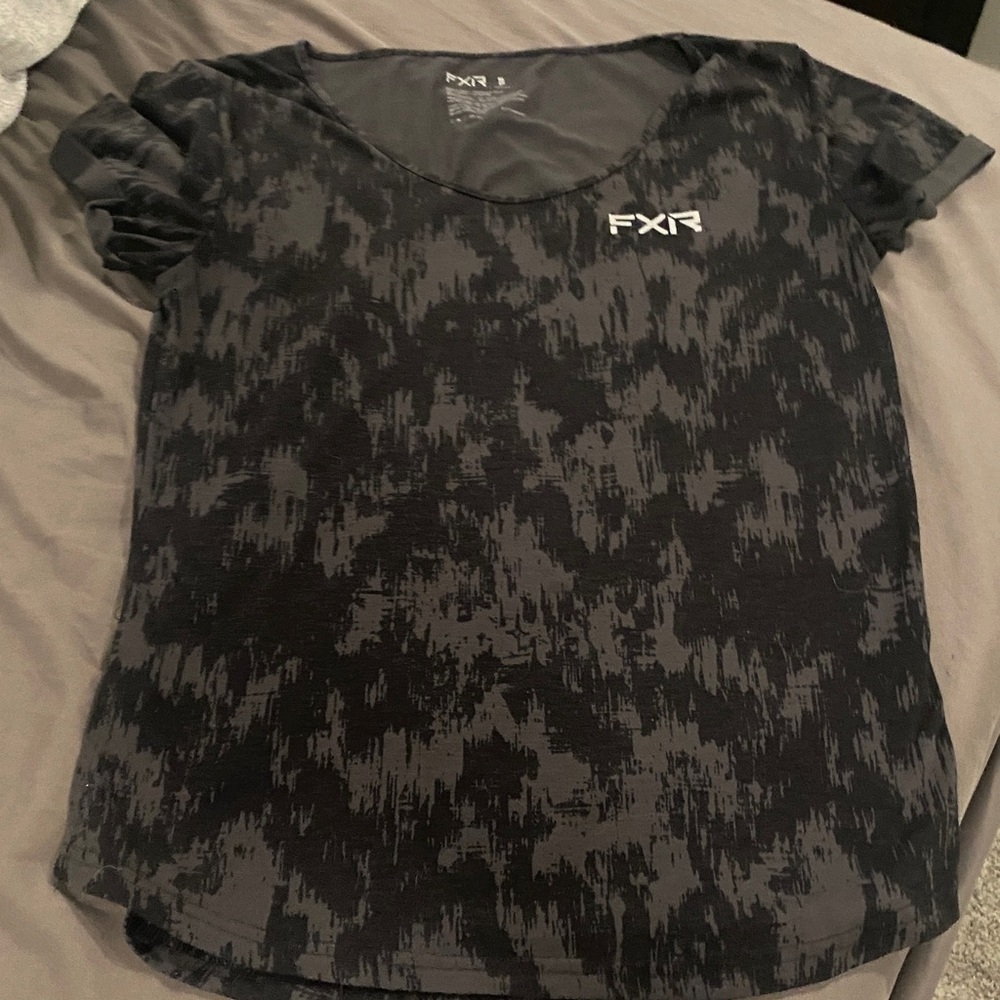 FXR Women's Short Sleeve Black and Gray Tee